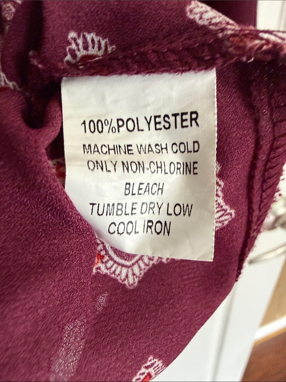 Papermoon Burgundy Floral Medallion Blouse - Picture 3 of 11